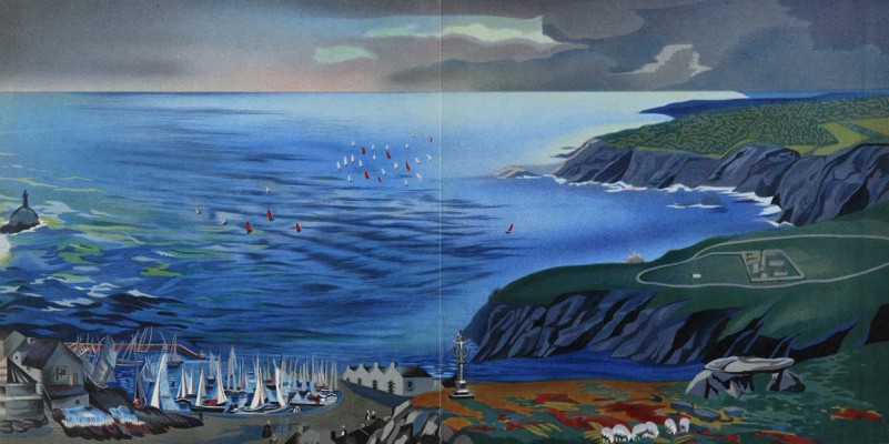 [Панорама берега. Худ. А. Экстер]. Panorama de la côte. Paris: Flammarion, 1938.